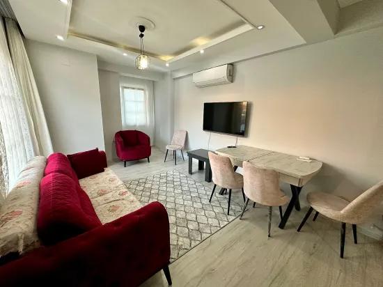 Köyceğiz centre, air‑conditioned and furnished duplex 3+1 flat